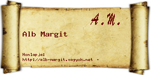 Alb Margit névjegykártya